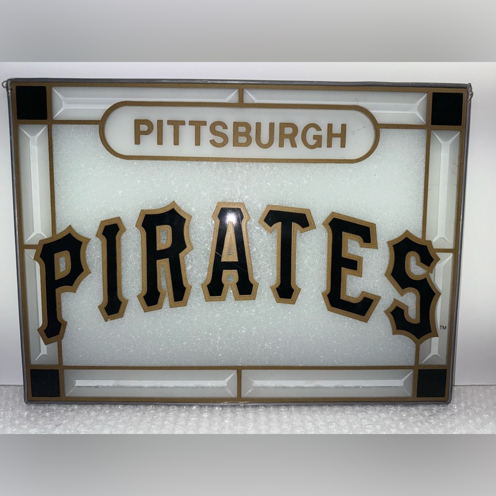 MLB Pittsburg Pirates Glass Etched Display 1993 Vintage